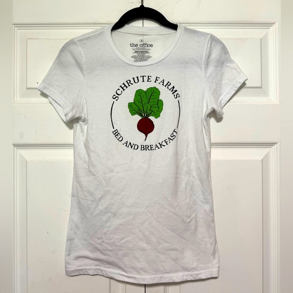 Ripple Junction White Schrute Farm 'The Office' T-Shirt Size Small - Picture 1 of 4